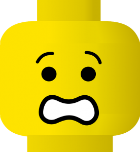 Frightened lego character